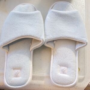 Vintage Dearfoams Light Blue Open-Toe Slippers Size XL 11-12